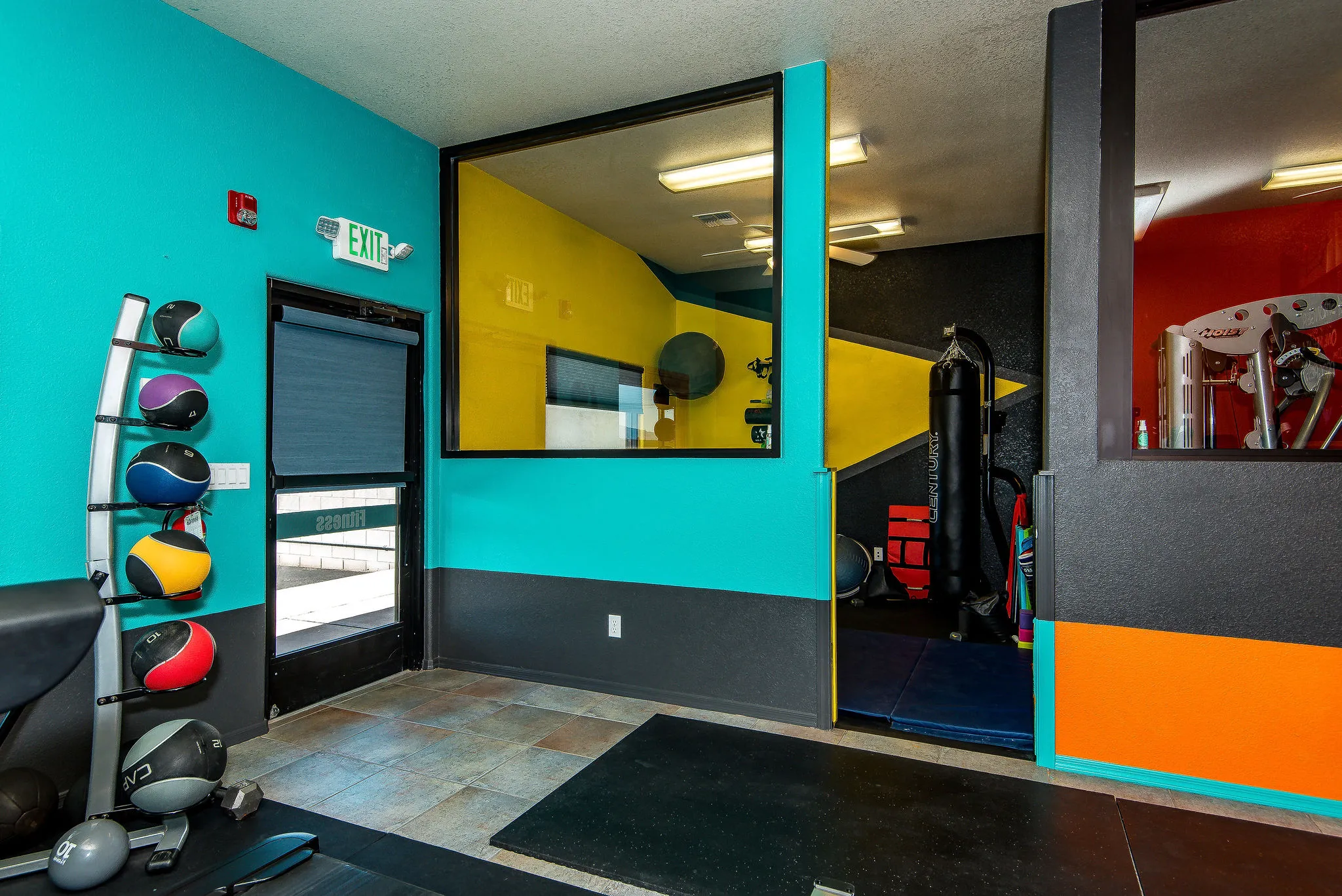 Fitness equipment ready for a workout session